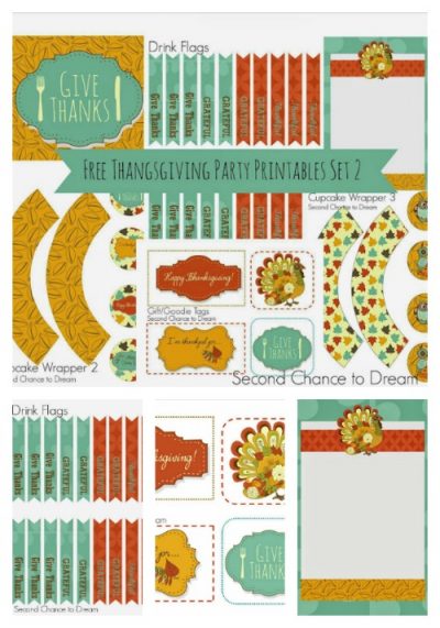 Barb Camp - Free Thanksgiving Party Printables Set 2