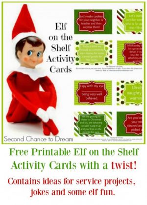 Second Chance To Dream - Free Printable Elf on the Shelf Activity Ideas