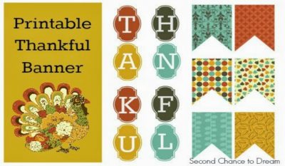 Second Chance To Dream - Printable Thankful Banner