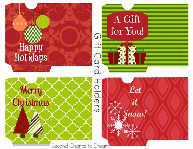 Second Chance To Dream - Free Printable Gift Tags & Gift Card Holders