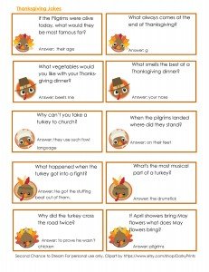 Barb Camp - Kids Thanksgiving Printables