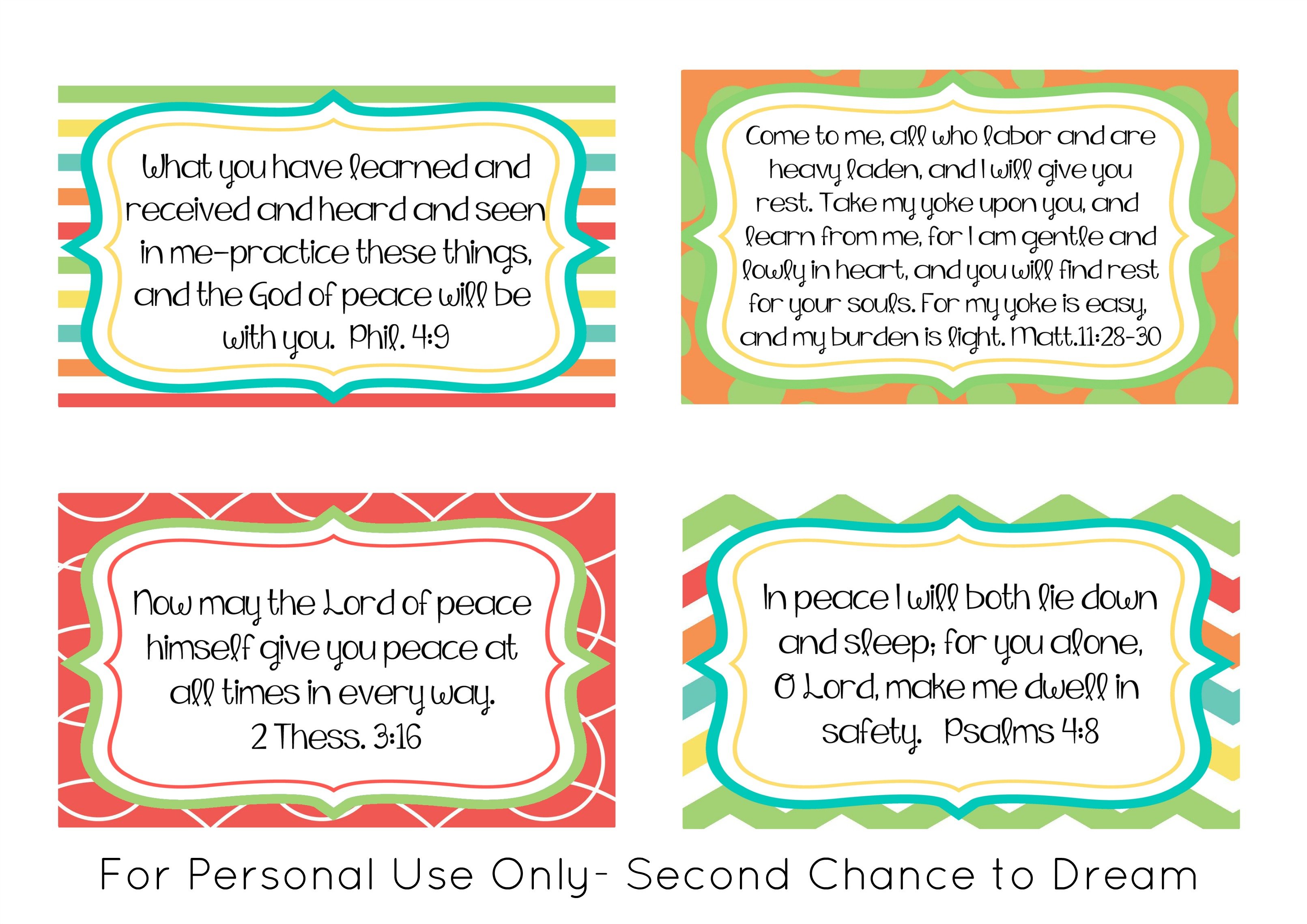 Second Chance To Dream - Peace- do you have it? +Peace Scripture Memory ...