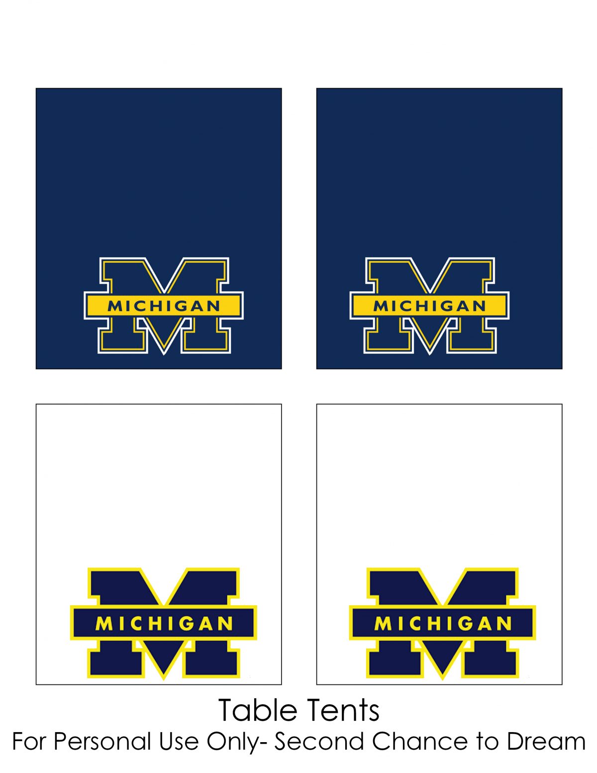 Barb Camp - U of M/ MSU Party Printables